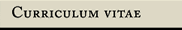 Curriculum vitae